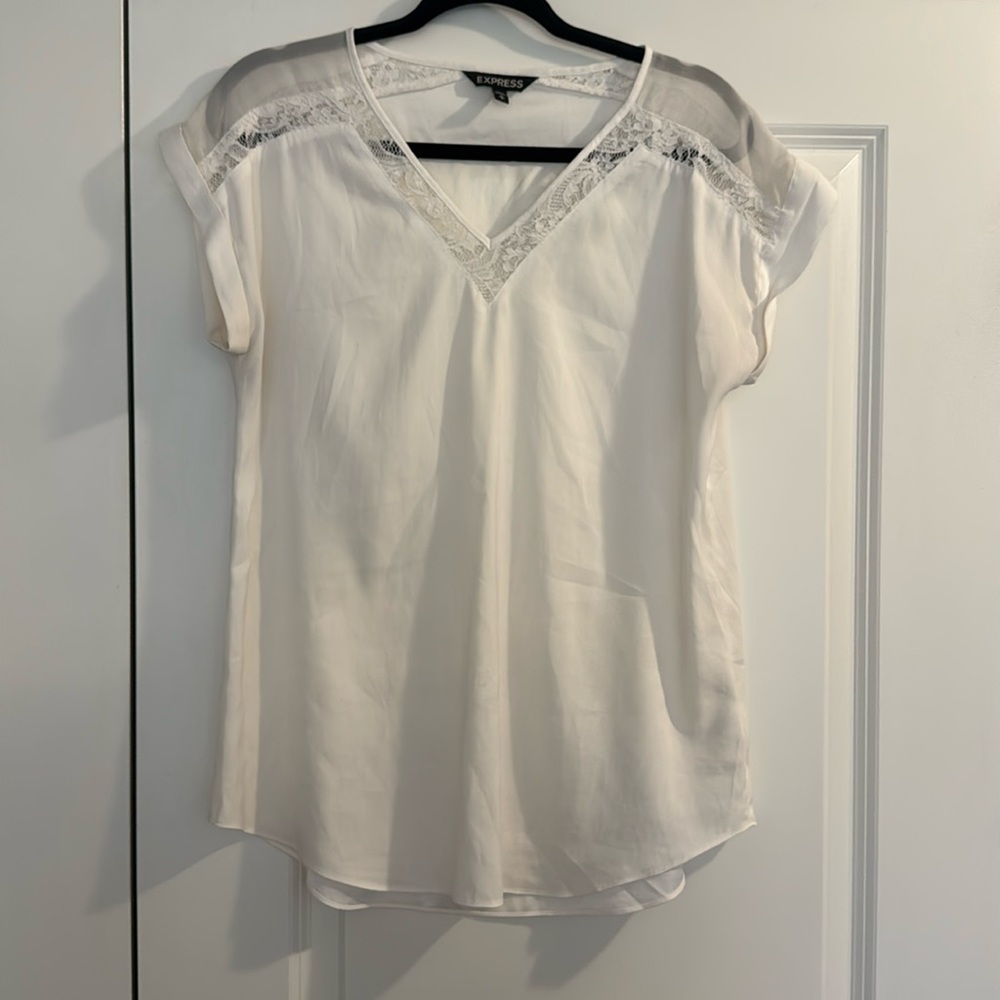 White Express dress shirt; M